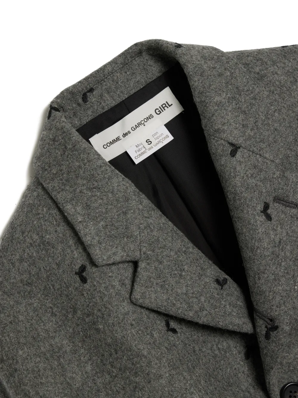 Comme Des Garcons Girl Wool Blazer In Gray