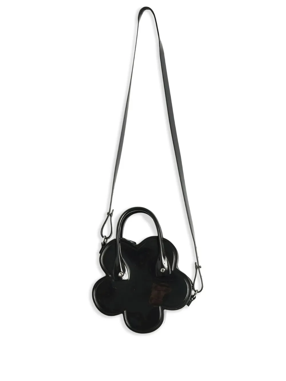  Comme Des Garçons Girl Flower Top Handle Shoulder Bag - Black 