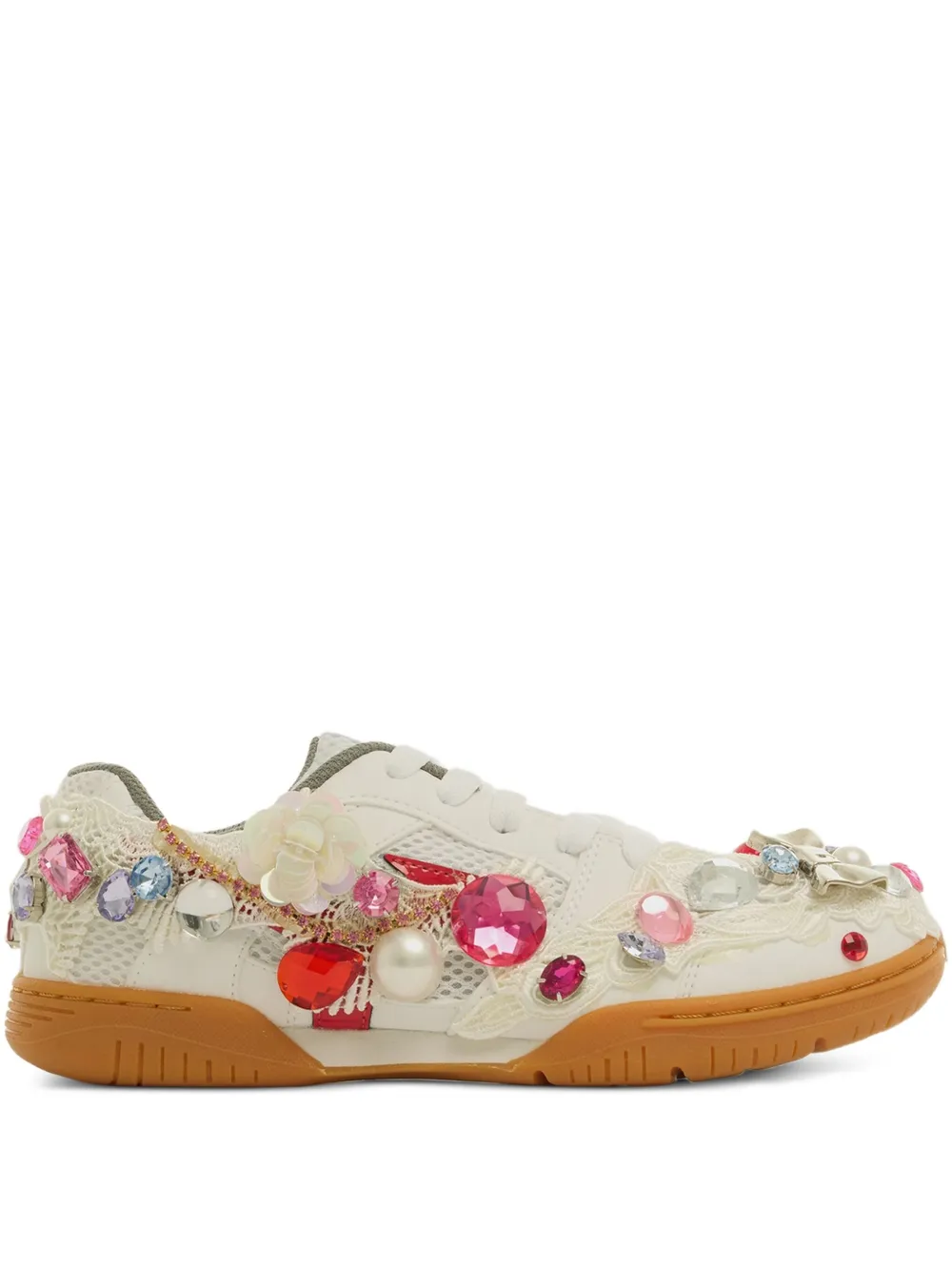 Comme Des Garçons Girl CDG Girl x Mizuno verfraaide school sneakers Wit