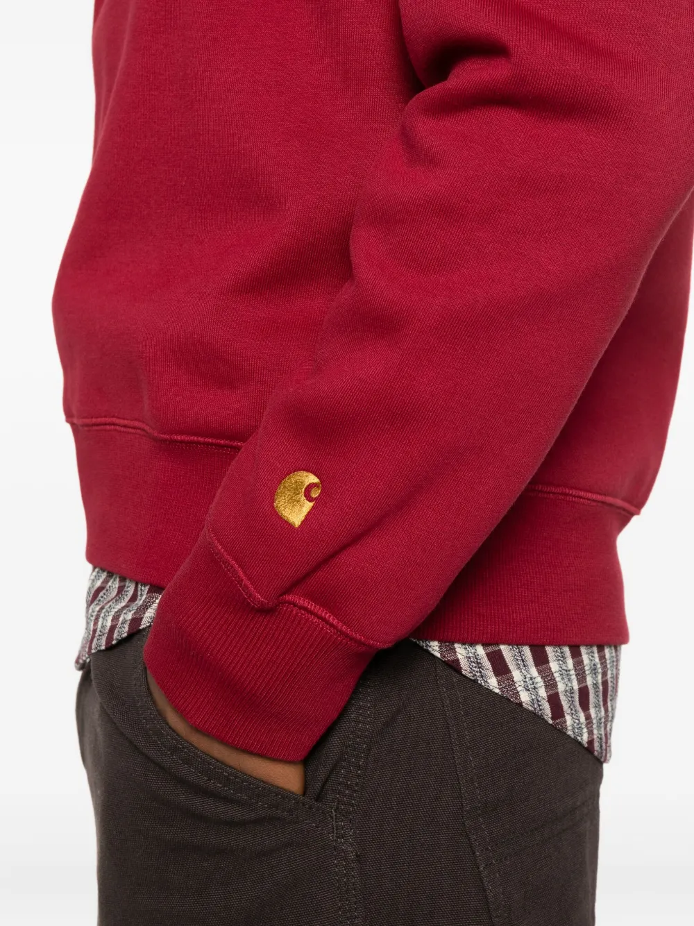 Carhartt Chase Raglan-sleeve Sweatshirt In Red