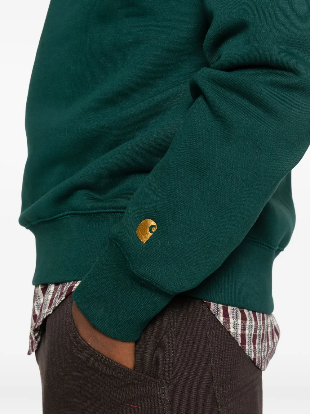 Carhartt Chase Crew-neck Sweatshirt In Green