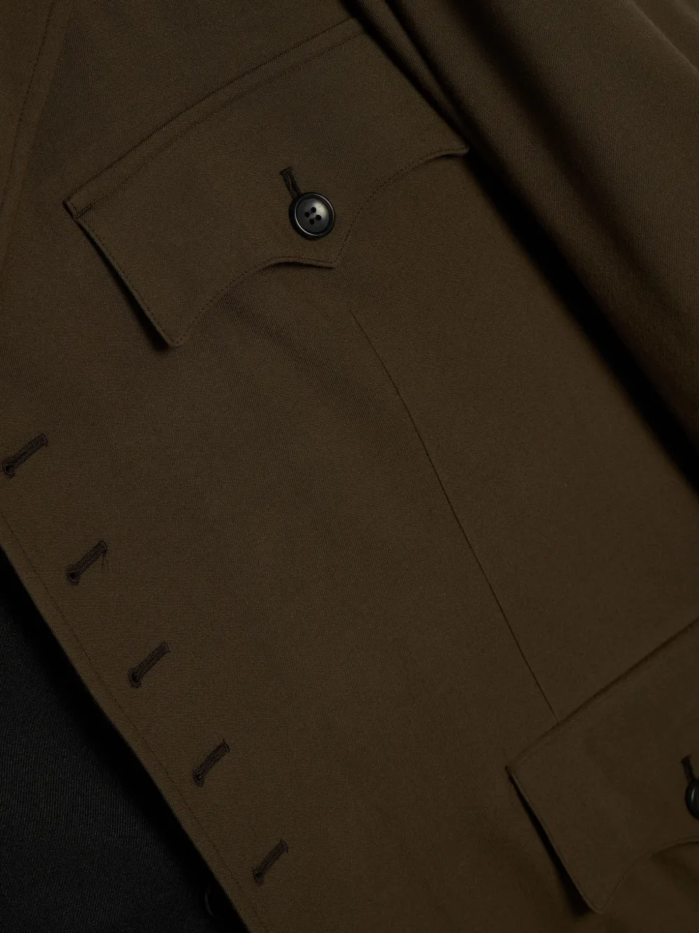 Comme des Garçons Homme Plus button-fastening blazer Zwart