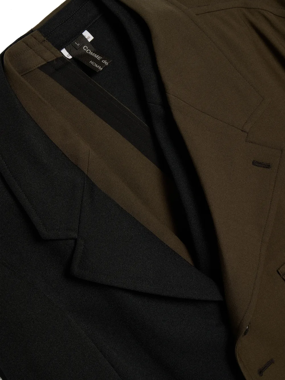 Comme des Garçons Homme Plus button-fastening blazer Zwart