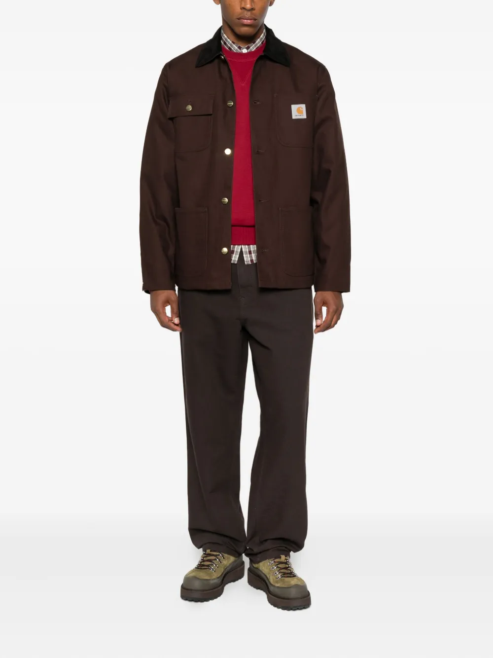 Carhartt WIP corduroy-collar button-fastening jacket | Shirt Jackets | Image 2