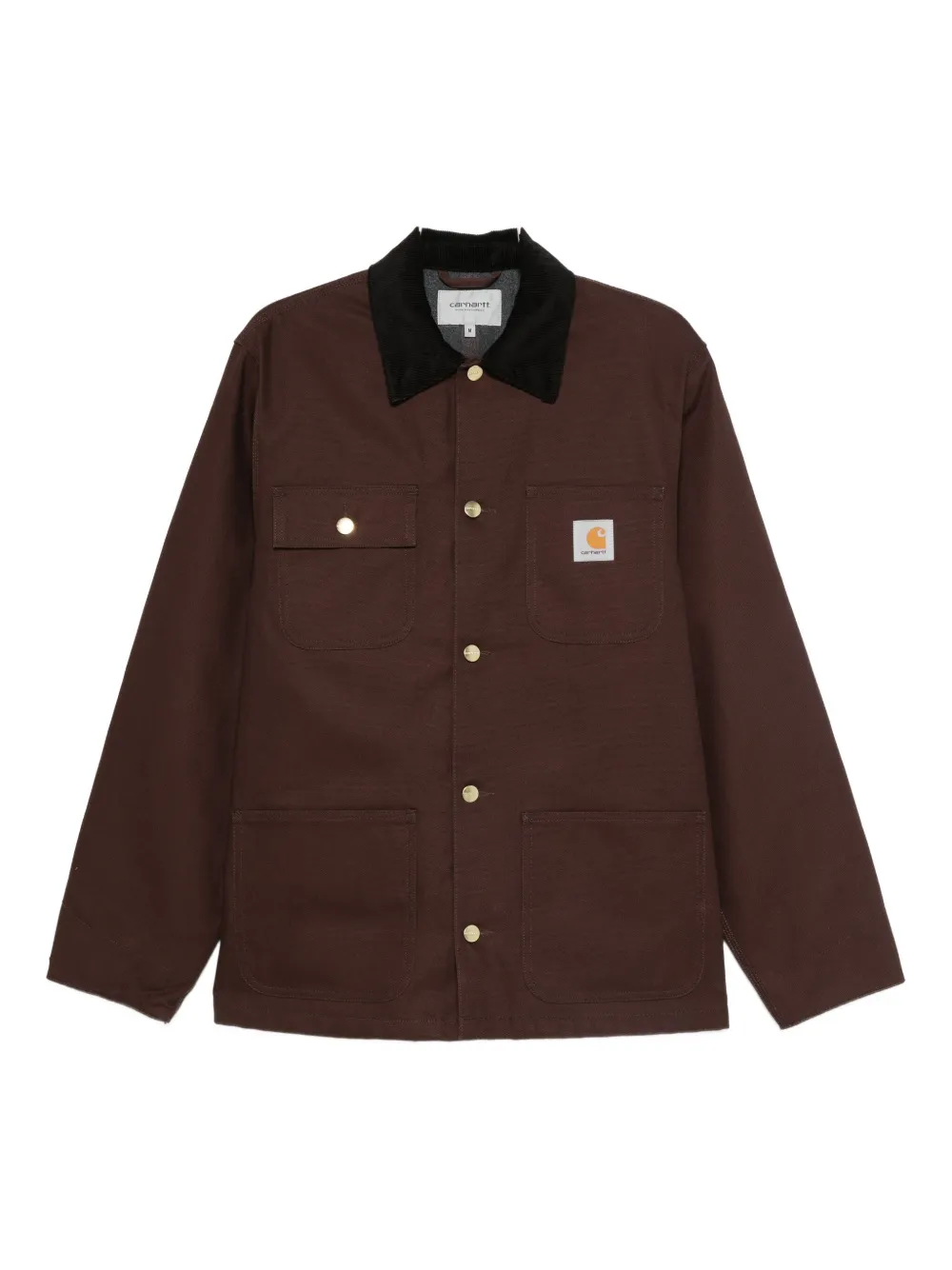 Carhartt WIP corduroy-collar button-fastening jacket - Marrone