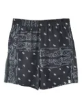 THE WORLD IS YOURS paisley-print drawstring swim shorts - Black