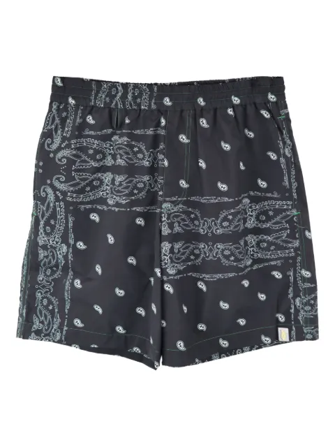 THE WORLD IS YOURS paisley-print drawstring swim shorts