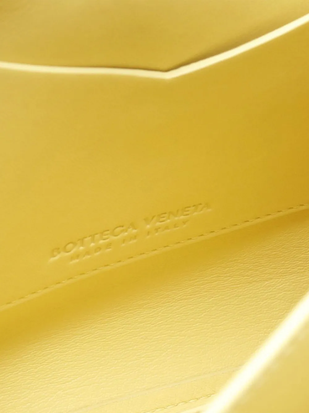 Pre-owned Bottega Veneta 2010-2025 Medium Leather Mount Envelope Chain Bag Satchel In Yellow