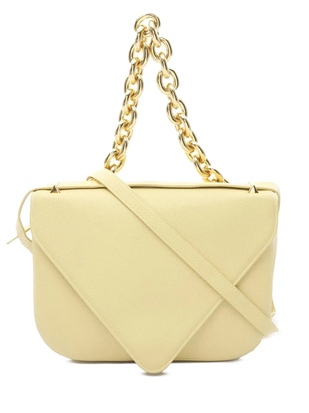 Bottega Veneta Pre-Owned 2010-2025 Medium Leather Mount Envelope Chain Bag satchel | Yellow | Image 1