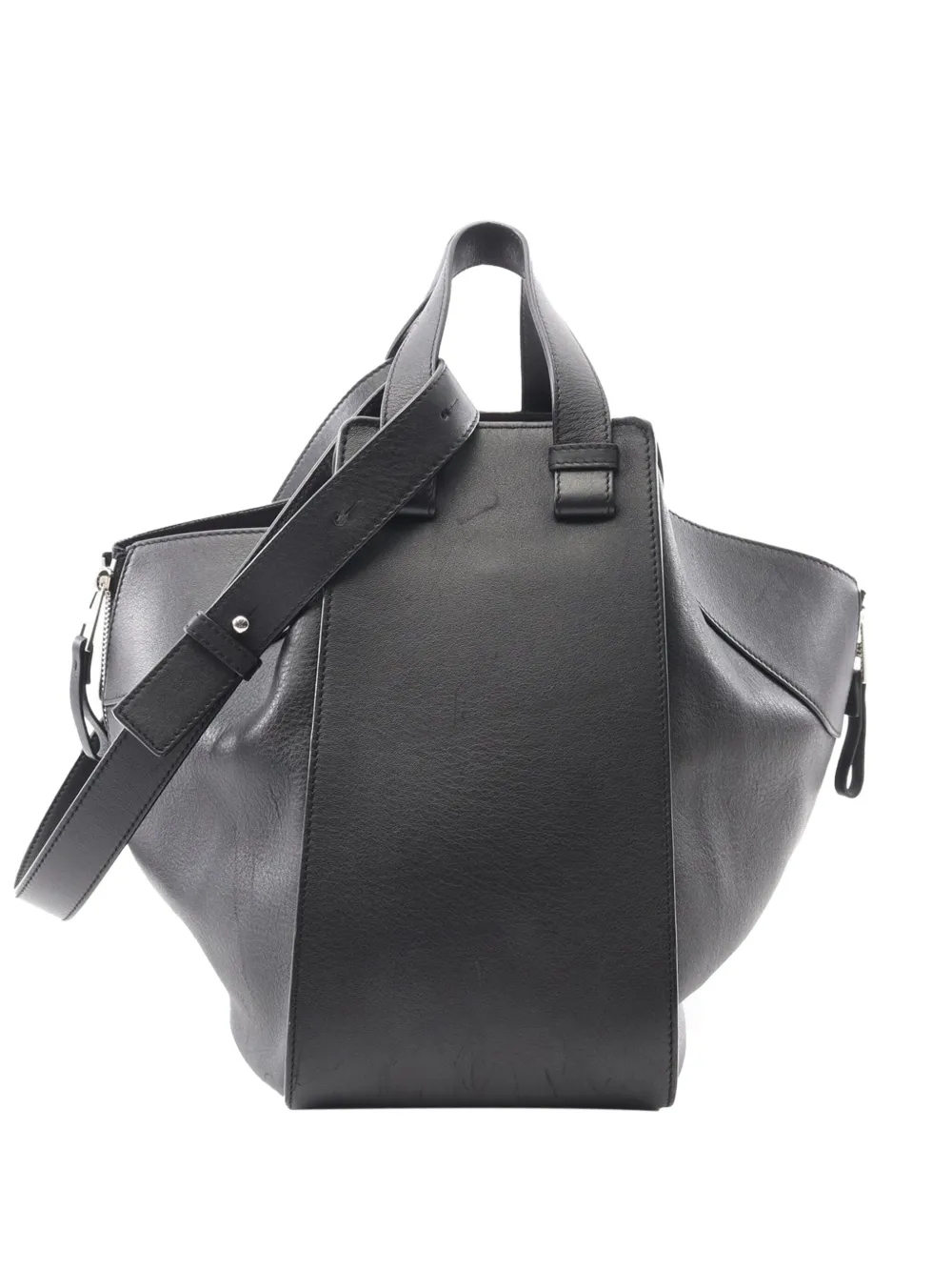 Loewe Pre-Owned 2016-2025 ミディアム レザー ハンモック サッチェルバッグ - ブラック Loewe Pre-Owned 2016-2025 ミディアム レザー ハンモック サッチェルバッグ - ブラック