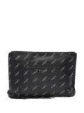 Balenciaga Pre-Owned 2018-2025 Lambskin Motocross Logo Print Classic clutch bag - Black