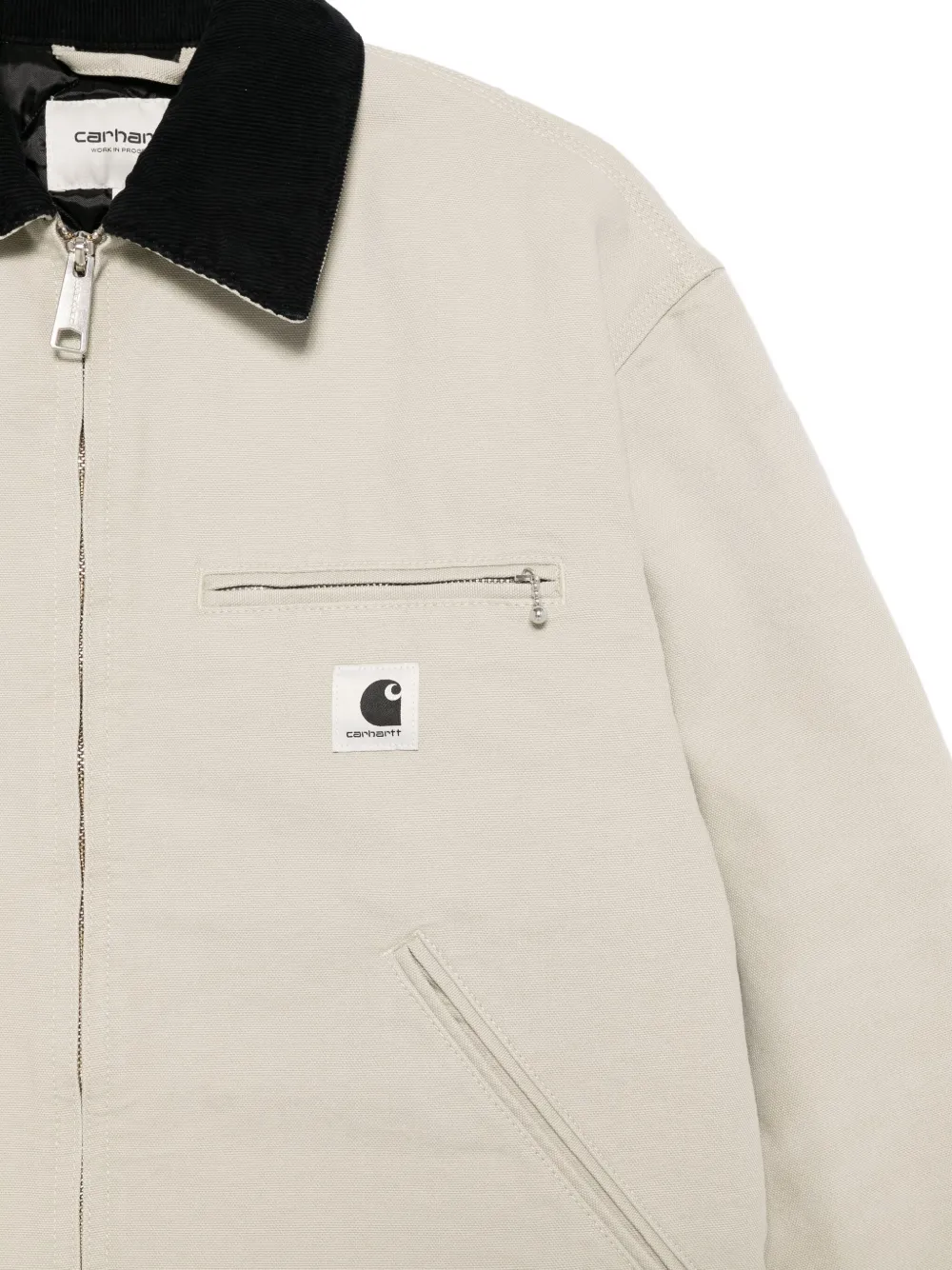 Carhartt WIP Jack met ribfluwelen kraag en rits Beige