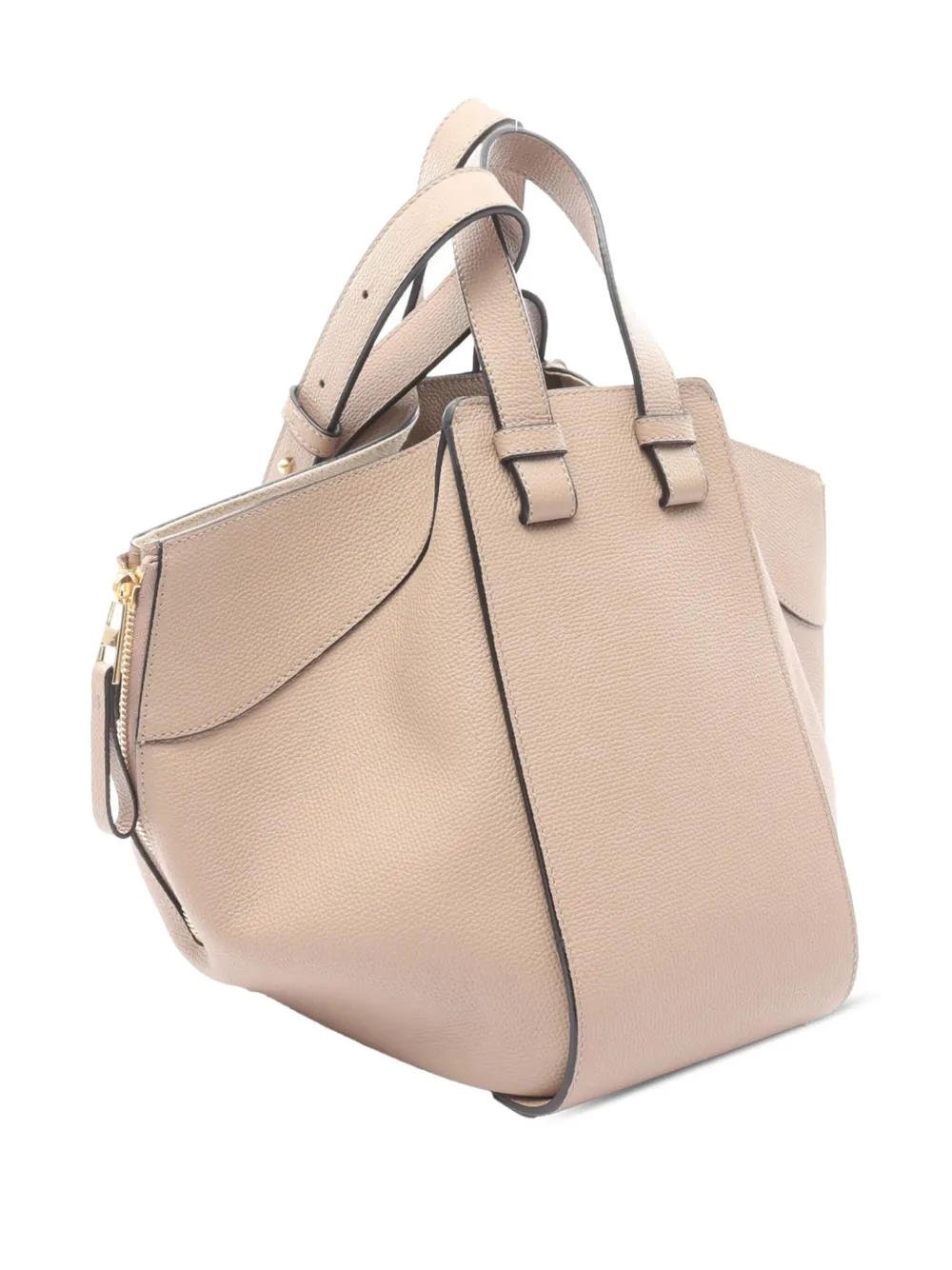 Pre-owned Loewe 2021 Small Grained Calfskin Hammock Bag Satchel In Brown