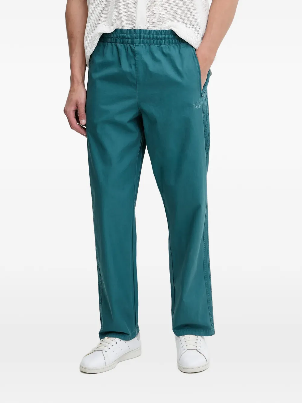 adidas three-stripe zip track pants | Green | Image 1