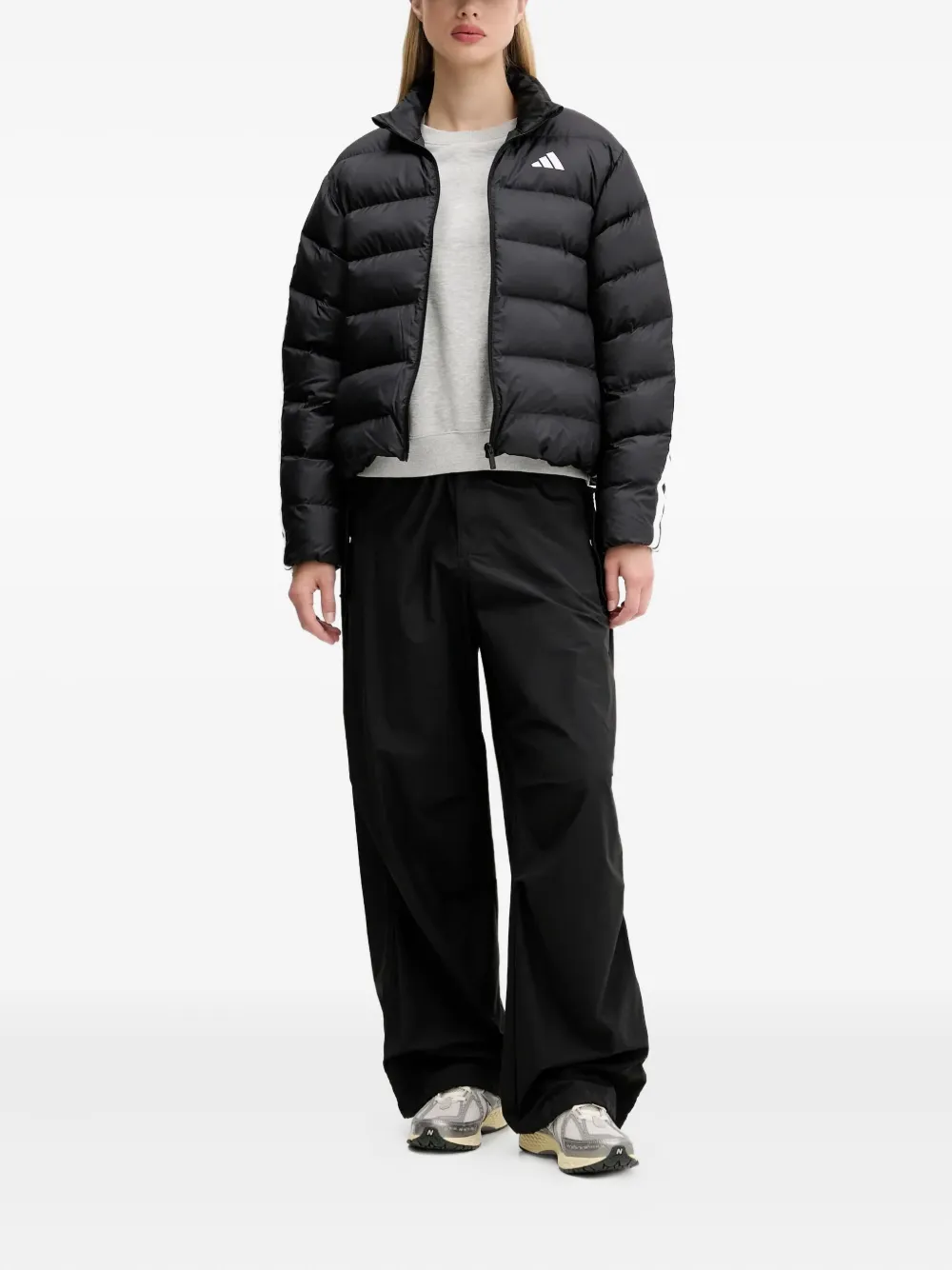 adidas Jack met drie strepen en logo Zwart