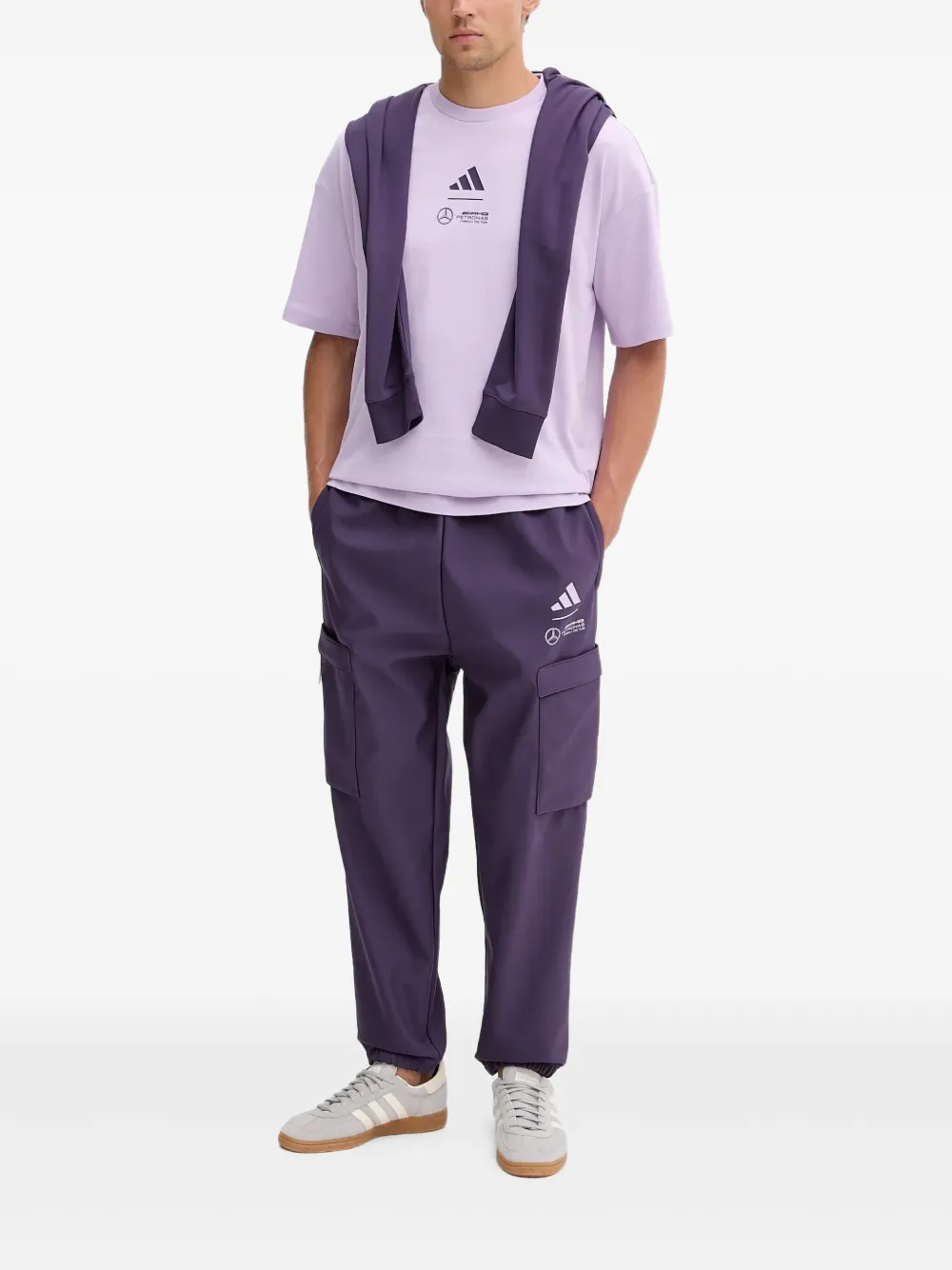 Adidas Broek met cargo zak - Paars