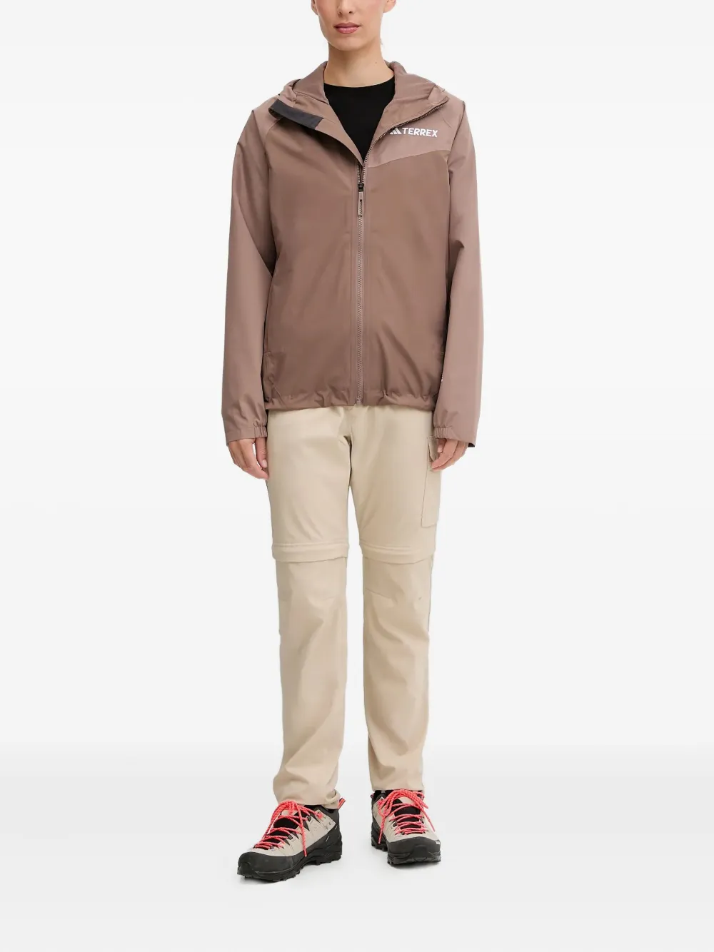 Adidas Jack met capuchon en rits - Bruin