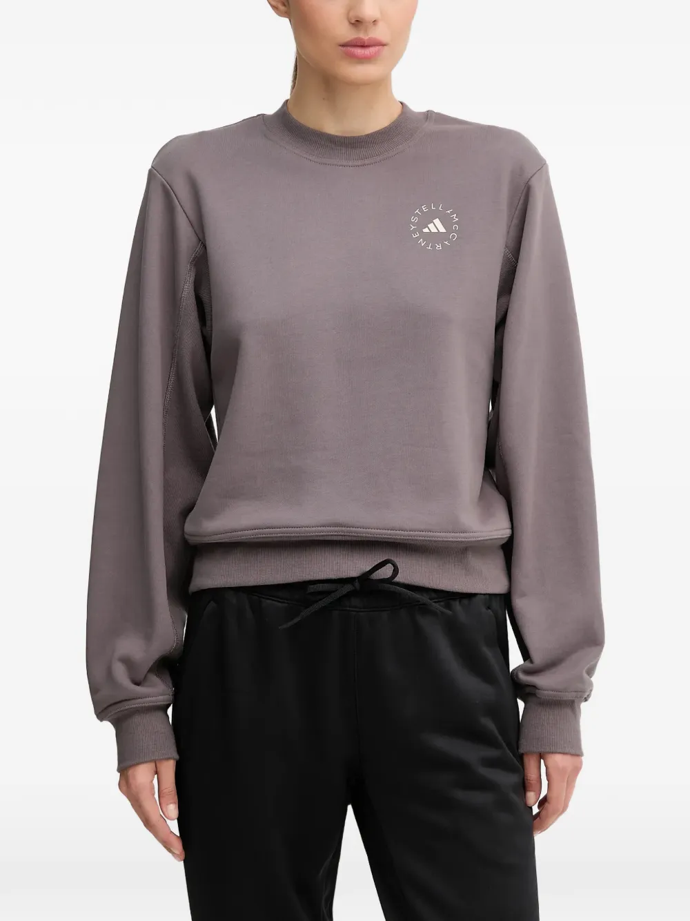 adidas by Stella McCartney crew-neck training sweater - Grigio