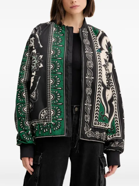 adidas x Fram Varsity patterned zip jacket