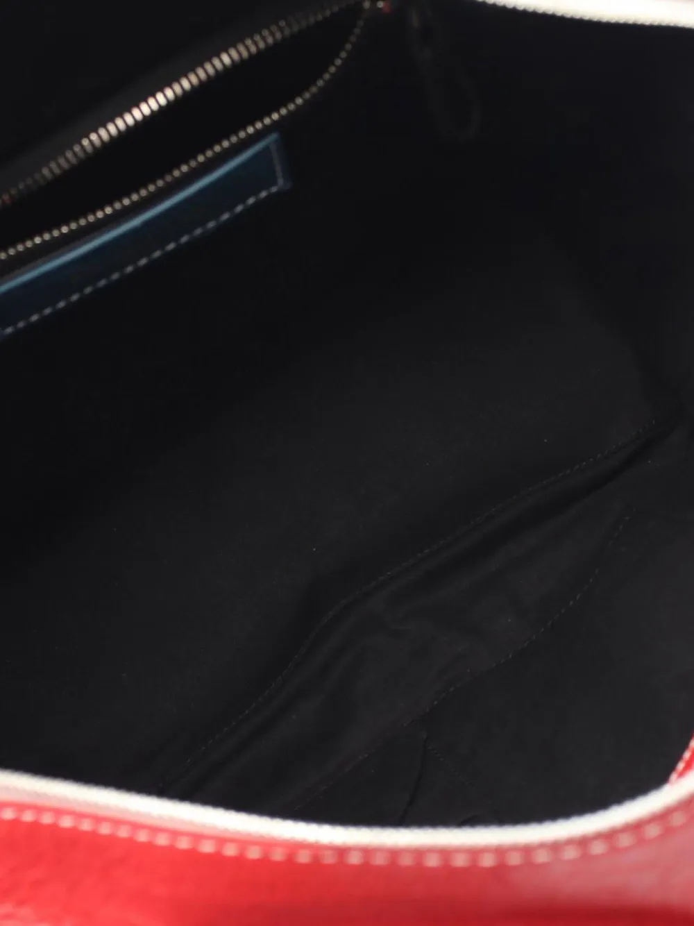 Pre-owned Balenciaga 2016-2025 S Lambskin Bazar Shopper Satchel Tote Bag In Red