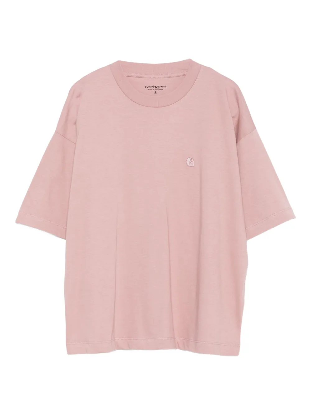 Carhartt WIP logo-embroidered short-sleeve T-shirt | Pink | Image 1