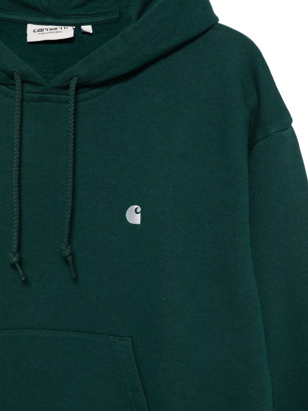 Carhartt Logo-embroidered Hoodie In Green