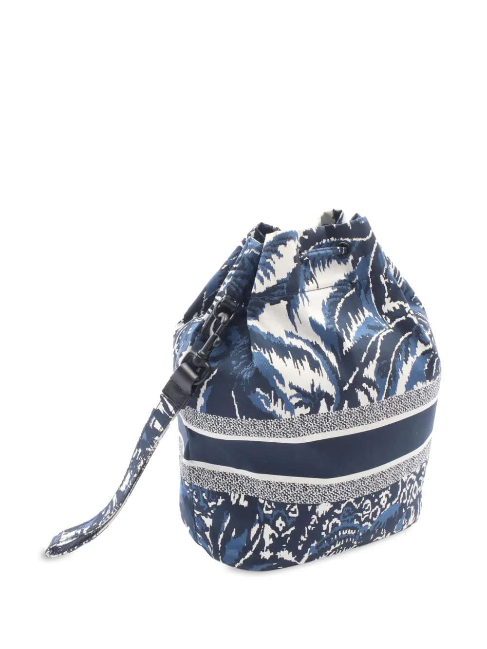 Christian Dior Pre-Owned 2021 Technical Fabric Embroidered Palm Tree Toile de Jouy DiorTravel Drawstring pouch | Women | Image 2