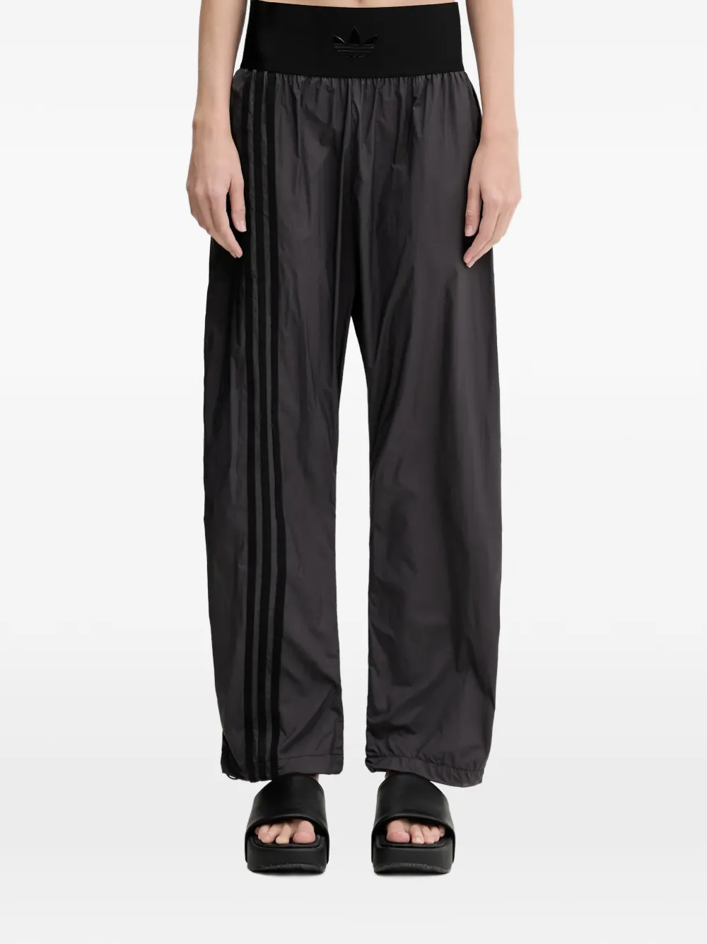 adidas stripe-detail trousers - Grigio