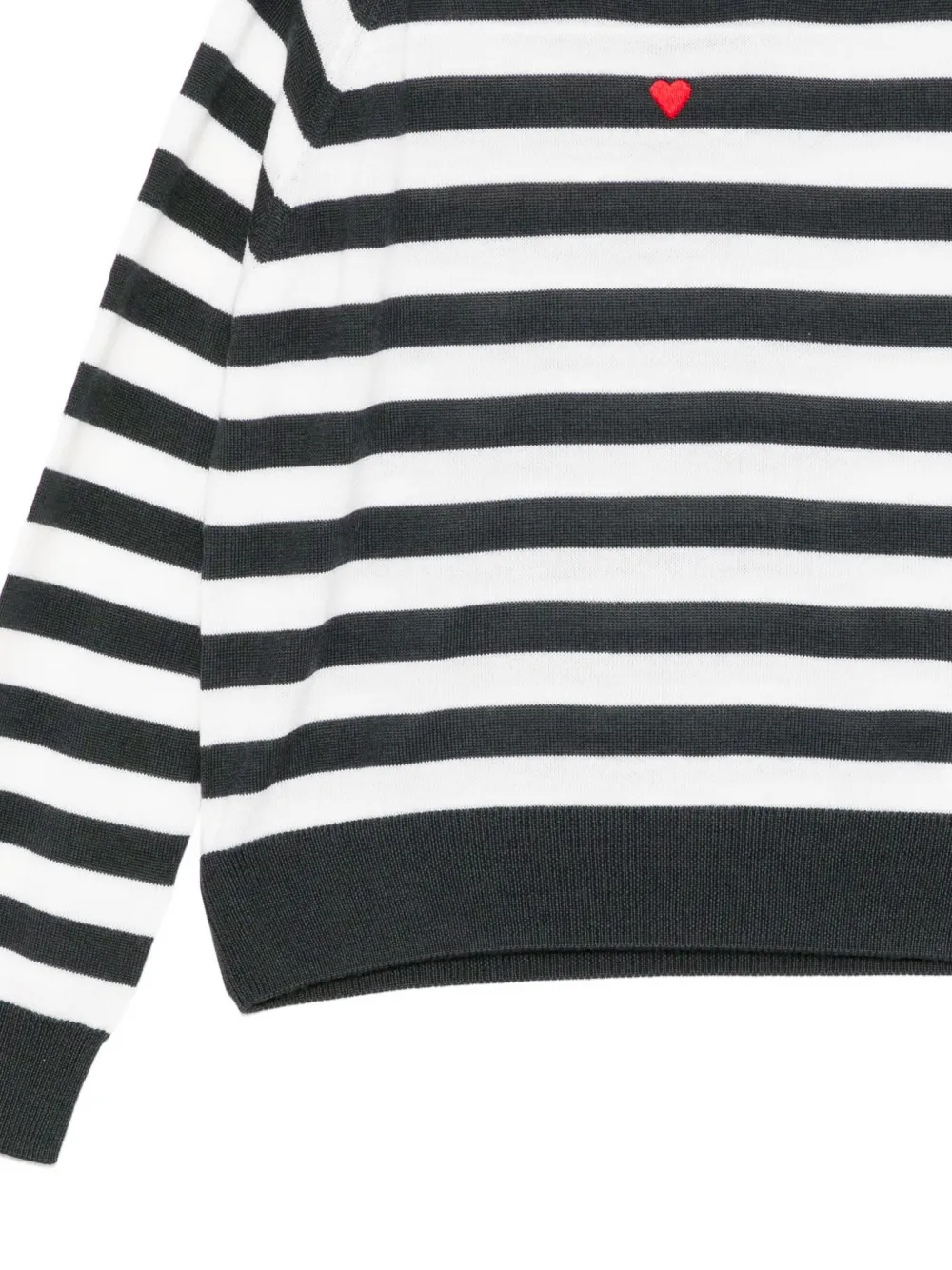 Max & Co Striped Wool Jumper In Black
