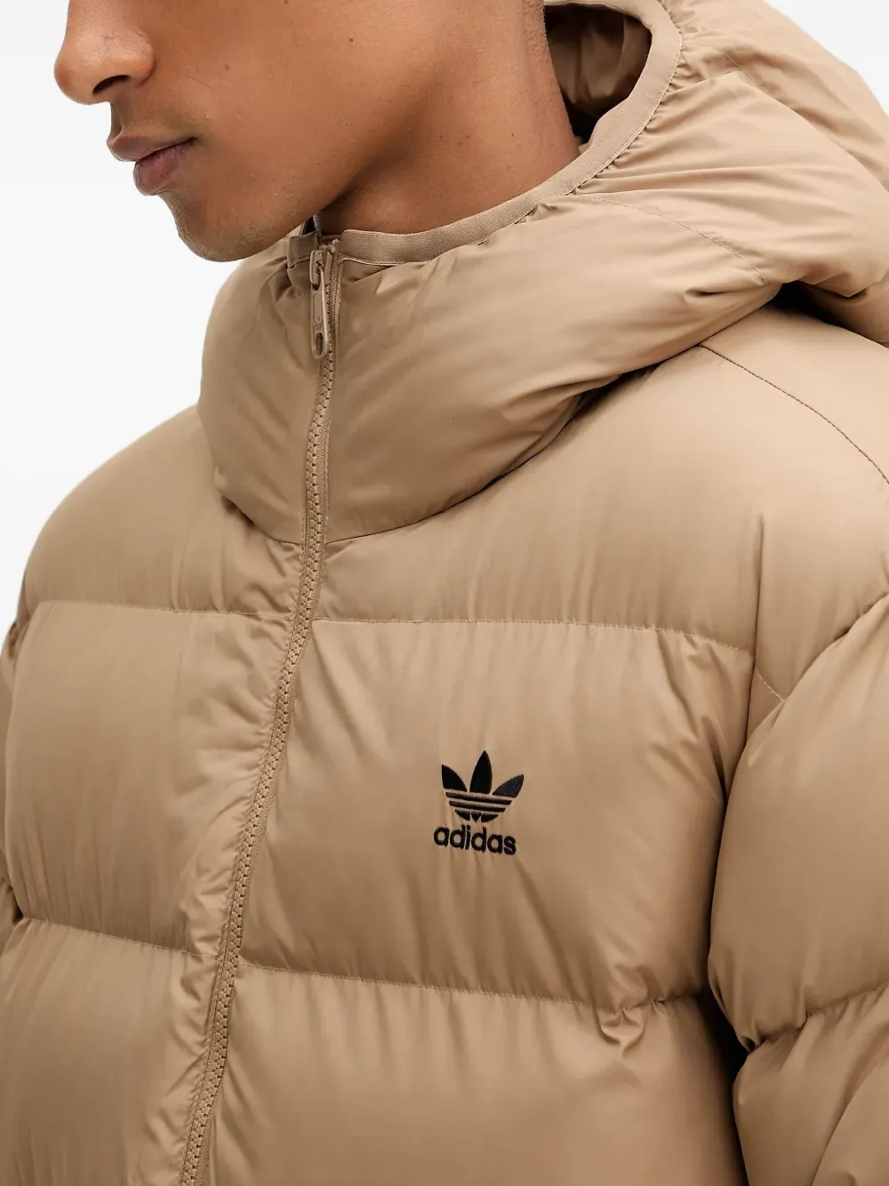 adidas Gewatteerd jack met capuchon Bruin