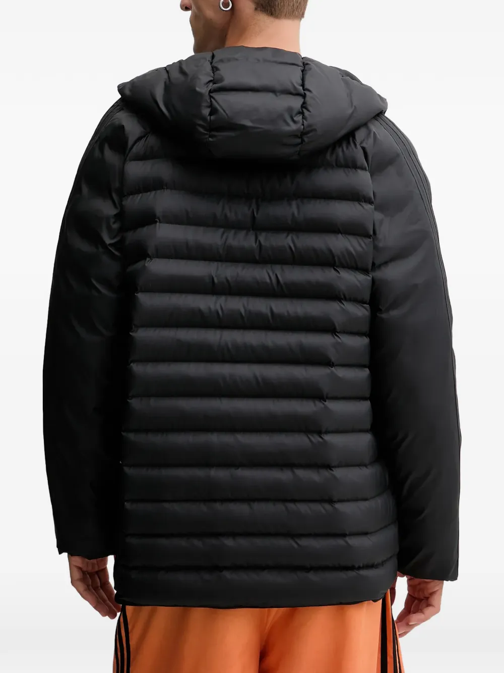 adidas logo hooded jacket Zwart