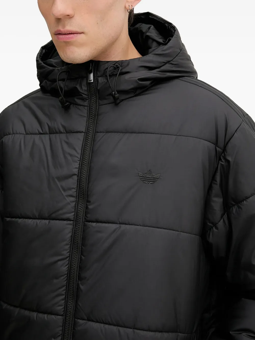 adidas Jack met capuchon en rits Zwart