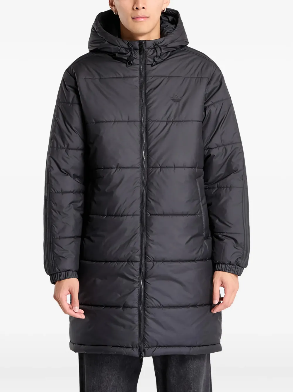 adidas Kapuzenjacke mit Reißverschluss - Schwarz