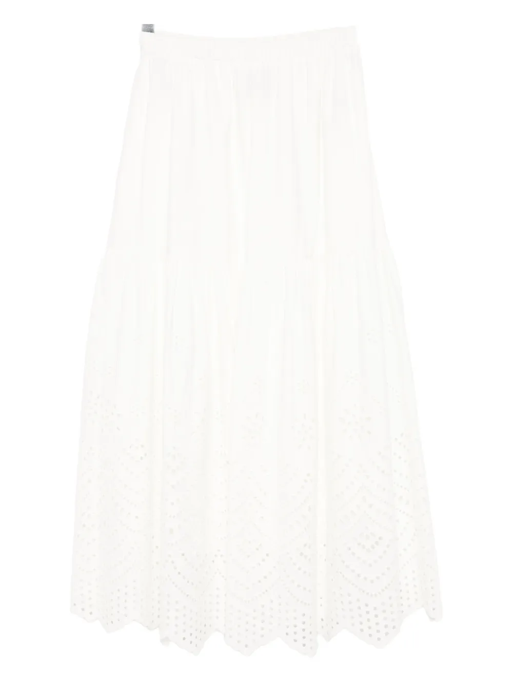 Bambah Eyelet maxi-rok - Wit