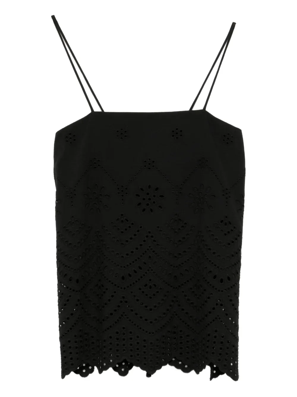 Bambah Eyelet tank top | Black | Image 1
