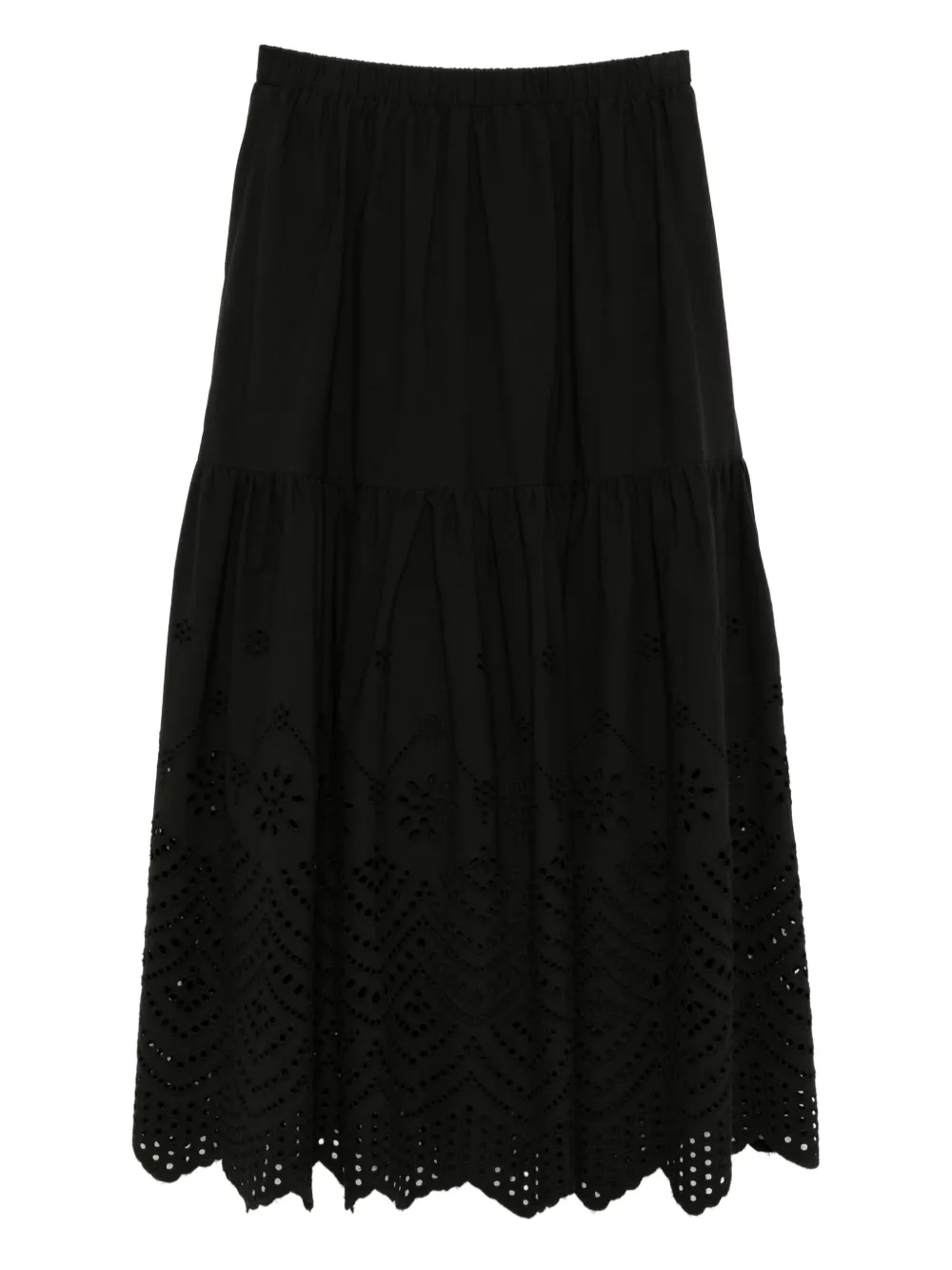 Bambah Eyelet maxi skirt | Black | Image 1