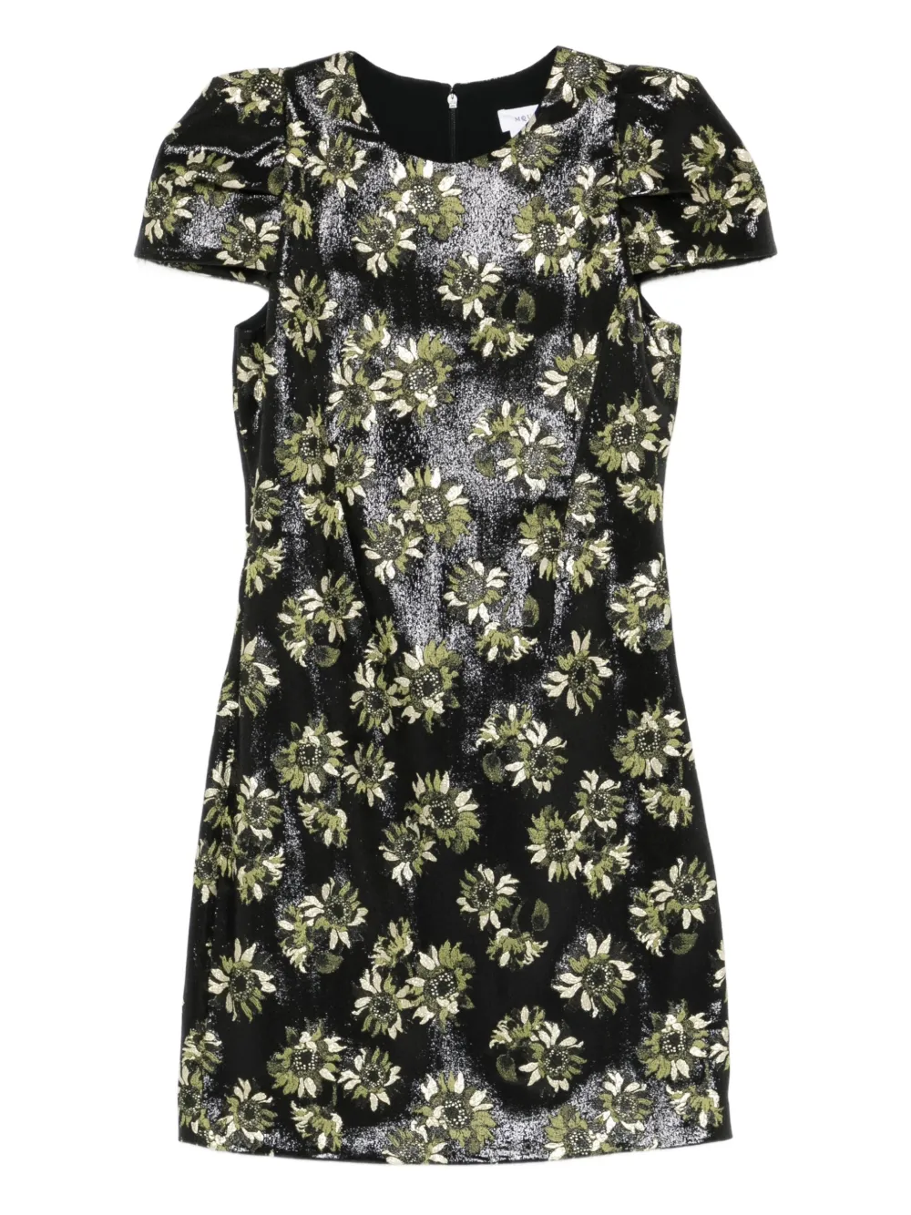 Alexander McQueen floral puff-sleeve dress | Black | Image 1