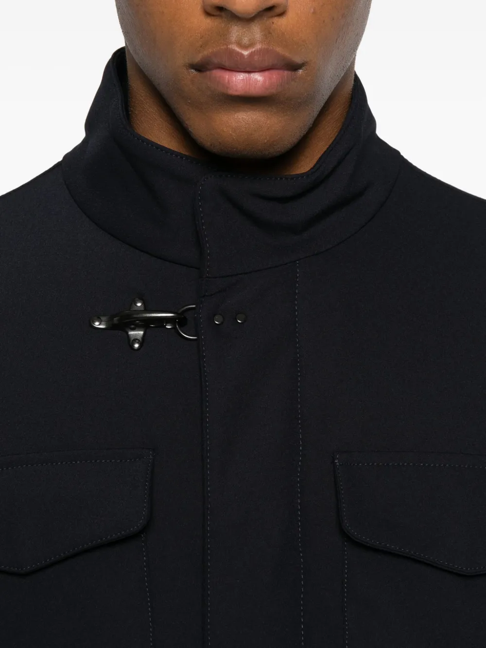 Fay Travel Field Flap-pocket Jacket In Black
