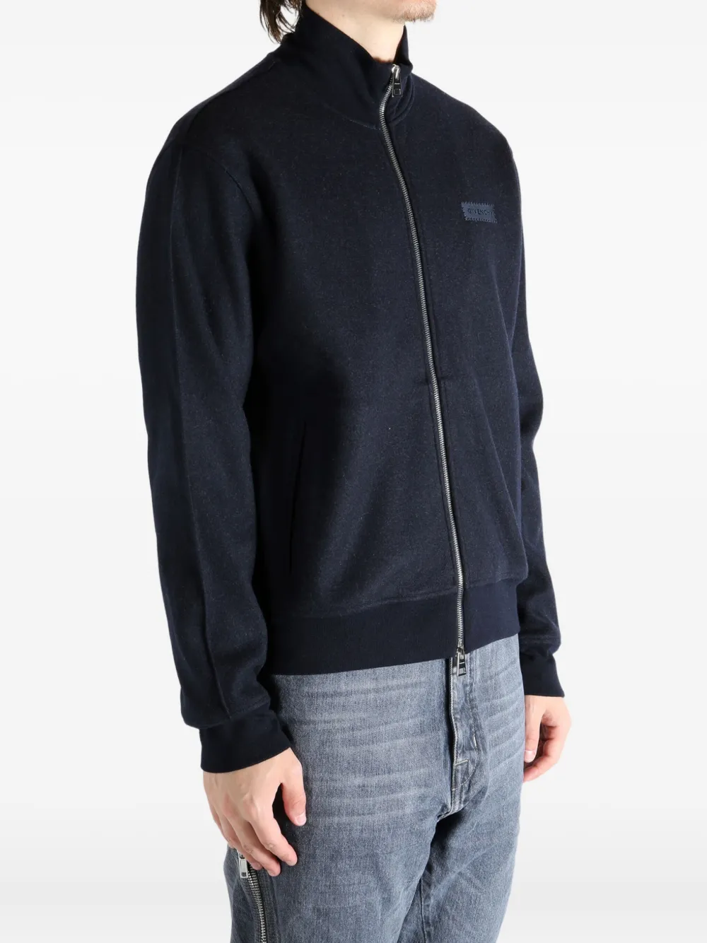 Givenchy Zip-up Cardigan In Blue