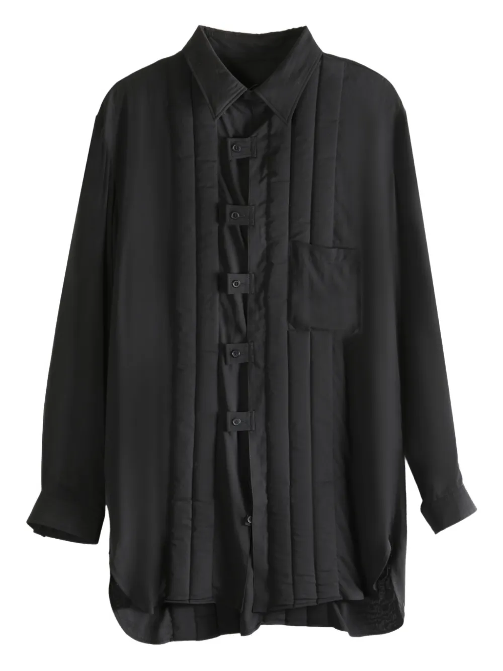 Yohji Yamamoto キルティング コート - ブラック Yohji Yamamoto キルティング コート - ブラック