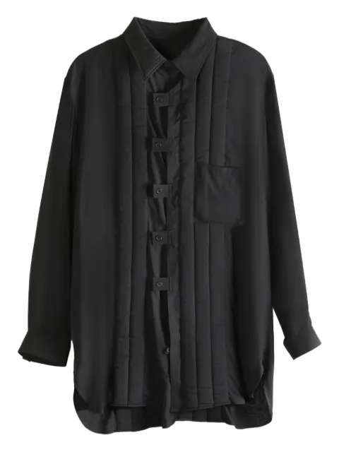 Yohji Yamamoto abrigo capitonado con paneles