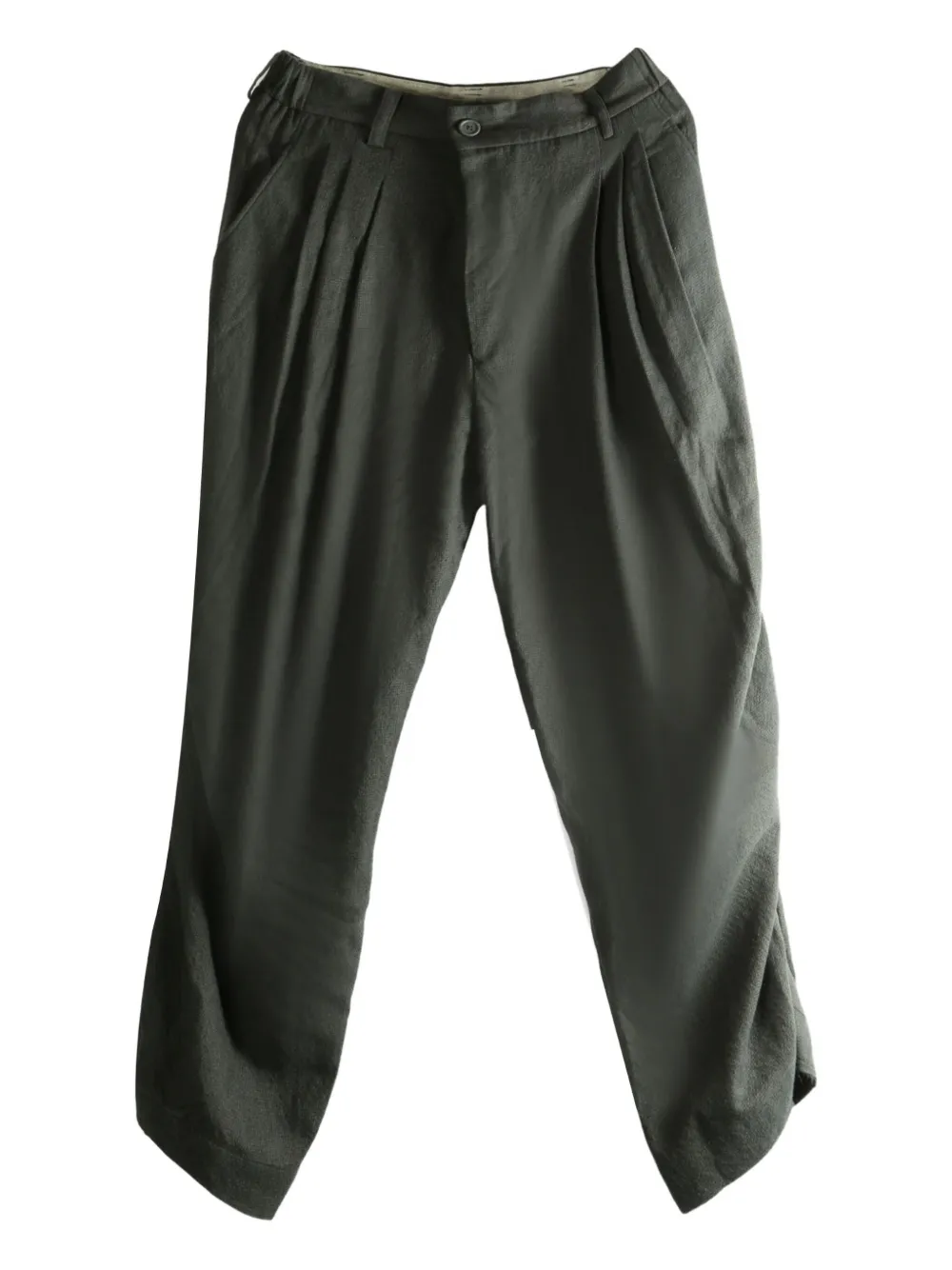 Ziggy Chen pleated 0M2530533 trousers | Green | Image 1