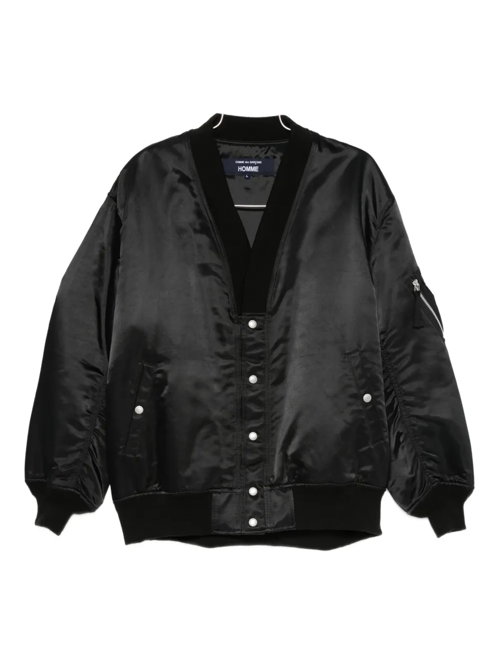 Comme Des Garçons Homme Deux Bomber Jacket In Black Nylon In Black
