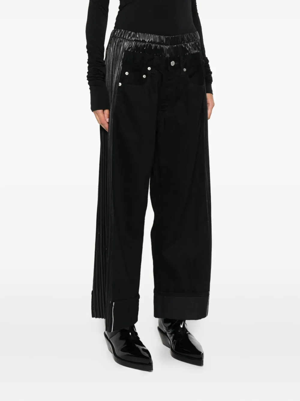 Junya Watanabe Rolled-hem Casual Pants In Black