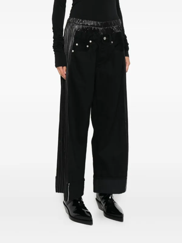 Junya Watanabe pleated-panel Pants | Black | FARFETCH Junya Watanabe pleated-panel Pants | Black | FARFETCH