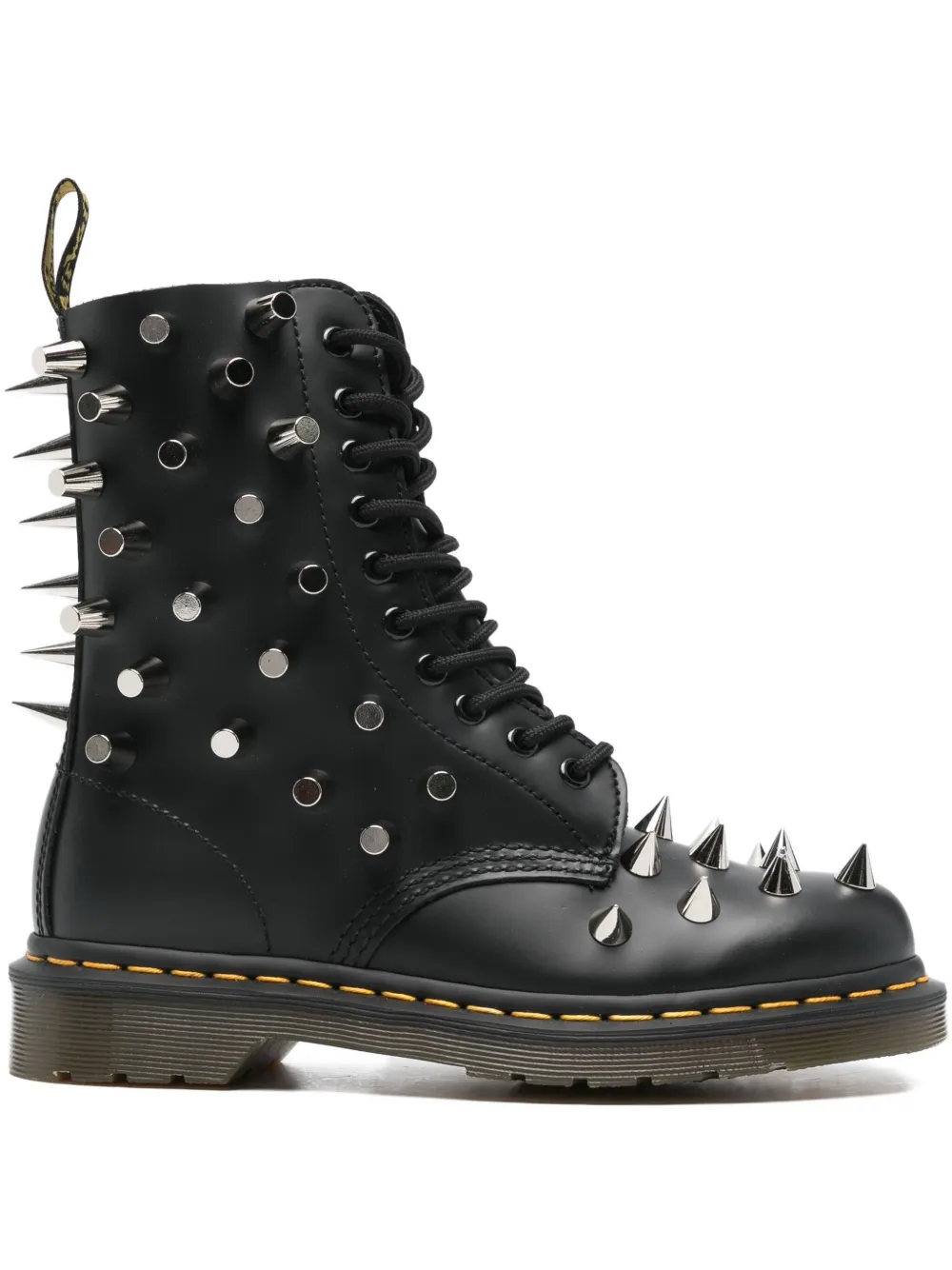 Junya Watanabe x Dr. Martens studded lace-up boots - ブラック Junya Watanabe x Dr. Martens studded lace-up boots - ブラック