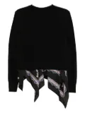 sacai graphic-print top - Black