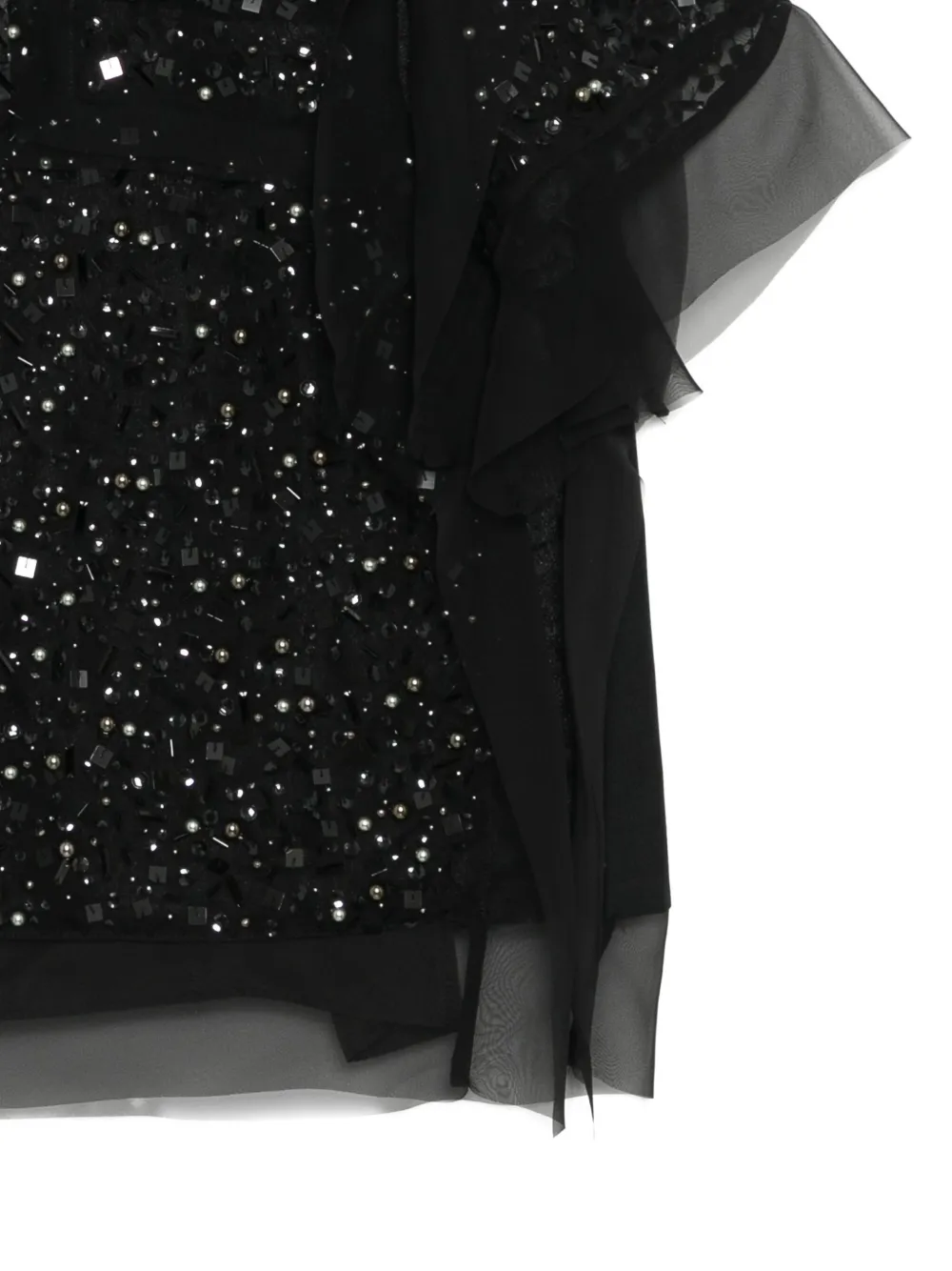 Sacai Sequin-embellished Top In Black