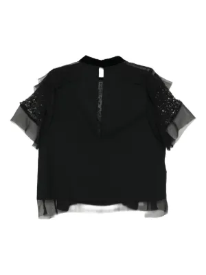 入手困難☆sacaiサカイ☆25SS☆新品後ろフリルTシャツプルオーバー 低 