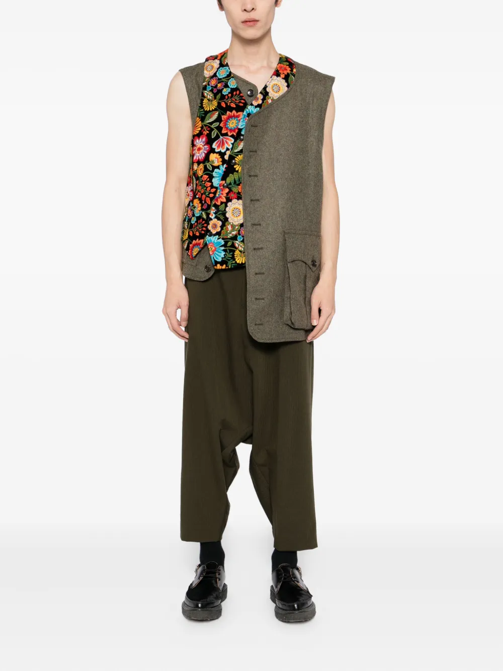 Comme des Garçons Homme Plus Shorts met verlaagd kruis - Groen